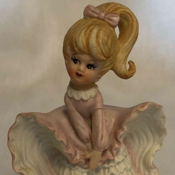 Vintage Napcoware Bloomer Girl Figurine Pink Dress - Picture 1 of 6